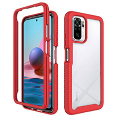 Custodia Silicone Trasparente Laterale 360 Gradi Cover ZJ4 per Xiaomi Redmi Note 11 SE India 4G Rosso