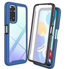 Custodia Silicone Trasparente Laterale 360 Gradi Cover ZJ4 per Xiaomi Redmi Note 12 Pro 4G Blu