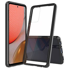 Custodia Silicone Trasparente Laterale 360 Gradi Cover ZJ5 per Samsung Galaxy A72 4G Nero