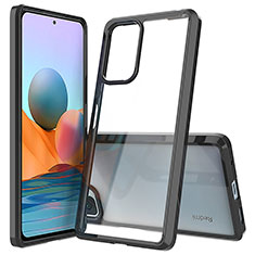 Custodia Silicone Trasparente Laterale 360 Gradi Cover ZJ5 per Xiaomi Redmi Note 10 Pro 4G Nero