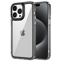 Custodia Silicone Trasparente Laterale Cover AC1 per Apple iPhone 15 Pro Nero