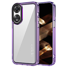 Custodia Silicone Trasparente Laterale Cover AC1 per Oppo A78 4G Lavanda