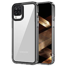 Custodia Silicone Trasparente Laterale Cover AC1 per Samsung Galaxy A12 Nero