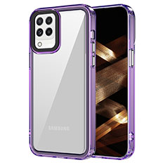 Custodia Silicone Trasparente Laterale Cover AC1 per Samsung Galaxy A22 4G Lavanda