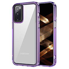 Custodia Silicone Trasparente Laterale Cover AC1 per Samsung Galaxy S20 Lite 5G Lavanda
