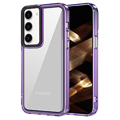 Custodia Silicone Trasparente Laterale Cover AC1 per Samsung Galaxy S24 Plus 5G Lavanda