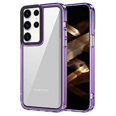 Custodia Silicone Trasparente Laterale Cover AC1 per Samsung Galaxy S25 Ultra 5G Lavanda