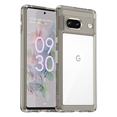 Custodia Silicone Trasparente Laterale Cover J01S per Google Pixel 7 5G Grigio