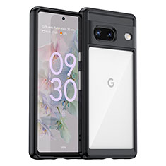 Custodia Silicone Trasparente Laterale Cover J01S per Google Pixel 7 5G Nero