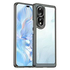 Custodia Silicone Trasparente Laterale Cover J01S per Huawei Honor 80 Pro 5G Grigio