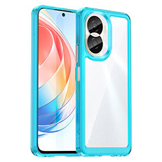 Custodia Silicone Trasparente Laterale Cover J01S per Huawei Honor X40i 5G Blu