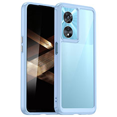 Custodia Silicone Trasparente Laterale Cover J01S per Huawei Honor X5 Plus Blu