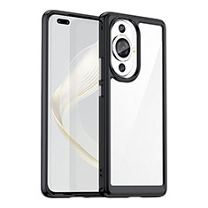 Custodia Silicone Trasparente Laterale Cover J01S per Huawei Nova 11 Ultra Nero