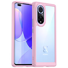 Custodia Silicone Trasparente Laterale Cover J01S per Huawei Nova 9 Pro Rosa