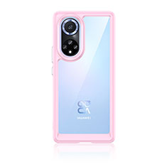 Custodia Silicone Trasparente Laterale Cover J01S per Huawei Nova 9 Rosa