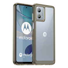 Custodia Silicone Trasparente Laterale Cover J01S per Motorola Moto G53j 5G Grigio