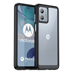 Custodia Silicone Trasparente Laterale Cover J01S per Motorola Moto G53j 5G Nero