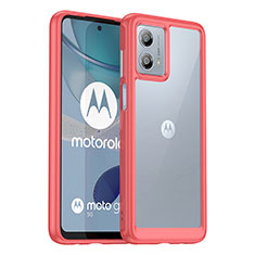 Custodia Silicone Trasparente Laterale Cover J01S per Motorola Moto G53y 5G Rosso