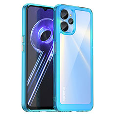 Custodia Silicone Trasparente Laterale Cover J01S per Realme 9i 5G Cielo Blu