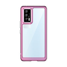 Custodia Silicone Trasparente Laterale Cover J01S per Vivo iQOO 7 India 5G Lavanda