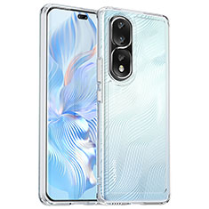 Custodia Silicone Trasparente Laterale Cover J02S per Huawei Honor 80 Pro Flat 5G Chiaro