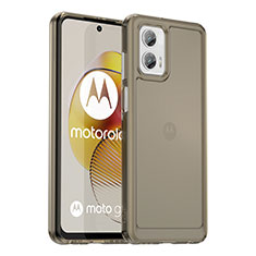 Custodia Silicone Trasparente Laterale Cover J02S per Motorola Moto G73 5G Grigio