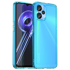 Custodia Silicone Trasparente Laterale Cover J02S per Realme 9i 5G Blu