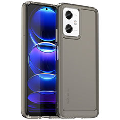 Custodia Silicone Trasparente Laterale Cover J02S per Xiaomi Redmi Note 12R Pro 5G Grigio