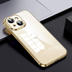 Custodia Silicone Trasparente Laterale Cover LD2 per Apple iPhone 14 Plus Oro
