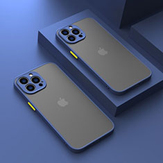 Custodia Silicone Trasparente Laterale Cover LS1 per Apple iPhone 14 Pro Blu