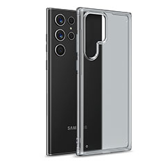 Custodia Silicone Trasparente Laterale Cover M02 per Samsung Galaxy S23 Ultra 5G Chiaro