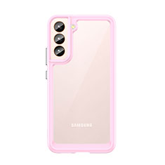 Custodia Silicone Trasparente Laterale Cover M03 per Samsung Galaxy S21 5G Rosa