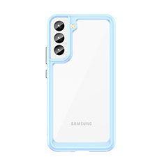 Custodia Silicone Trasparente Laterale Cover M03 per Samsung Galaxy S23 5G Blu