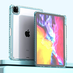 Custodia Silicone Trasparente Laterale Cover P01 per Apple iPad Pro 11 (2021) Blu