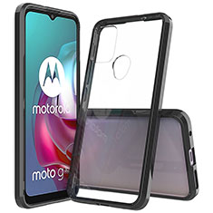 Custodia Silicone Trasparente Laterale Cover per Motorola Moto G10 Nero