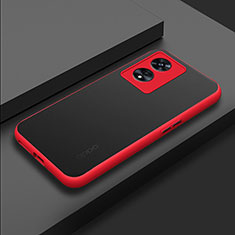 Custodia Silicone Trasparente Laterale Cover per Oppo A1 Pro 5G Rosso