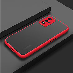 Custodia Silicone Trasparente Laterale Cover per Oppo A93s 5G Rosso