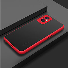 Custodia Silicone Trasparente Laterale Cover per Oppo A96 5G Rosso