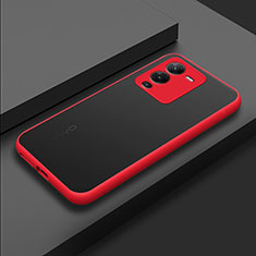 Custodia Silicone Trasparente Laterale Cover per Vivo V25 Pro 5G Rosso