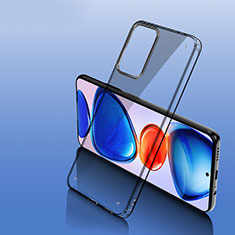 Custodia Silicone Trasparente Laterale Cover W01L per Xiaomi Redmi Note 11T 5G Nero