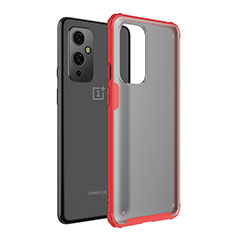 Custodia Silicone Trasparente Laterale Cover WL1 per OnePlus 9 5G Rosso