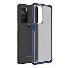 Custodia Silicone Trasparente Laterale Cover WL1 per OnePlus 9 Pro 5G Blu