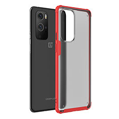 Custodia Silicone Trasparente Laterale Cover WL1 per OnePlus 9 Pro 5G Rosso