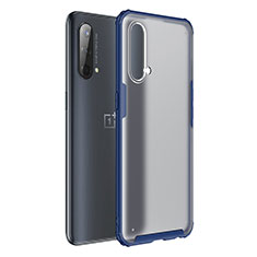 Custodia Silicone Trasparente Laterale Cover WL1 per OnePlus Nord CE 5G Blu