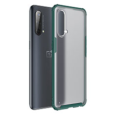 Custodia Silicone Trasparente Laterale Cover WL1 per OnePlus Nord CE 5G Verde