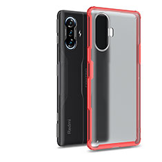 Custodia Silicone Trasparente Laterale Cover WL1 per Xiaomi Redmi K40 Gaming 5G Rosso