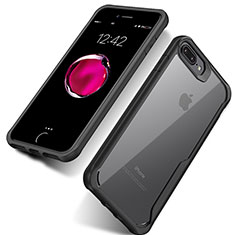 Custodia Silicone Trasparente Laterale F01 per Apple iPhone 8 Plus Nero