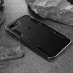 Custodia Silicone Trasparente Laterale per Apple iPhone SE (2020) Nero