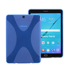 Custodia Silicone Trasparente Morbida X-Line per Samsung Galaxy Tab S2 8.0 SM-T710 SM-T715 Blu