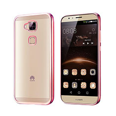 Custodia Silicone Trasparente Opaca Laterale per Huawei GX8 Oro Rosa